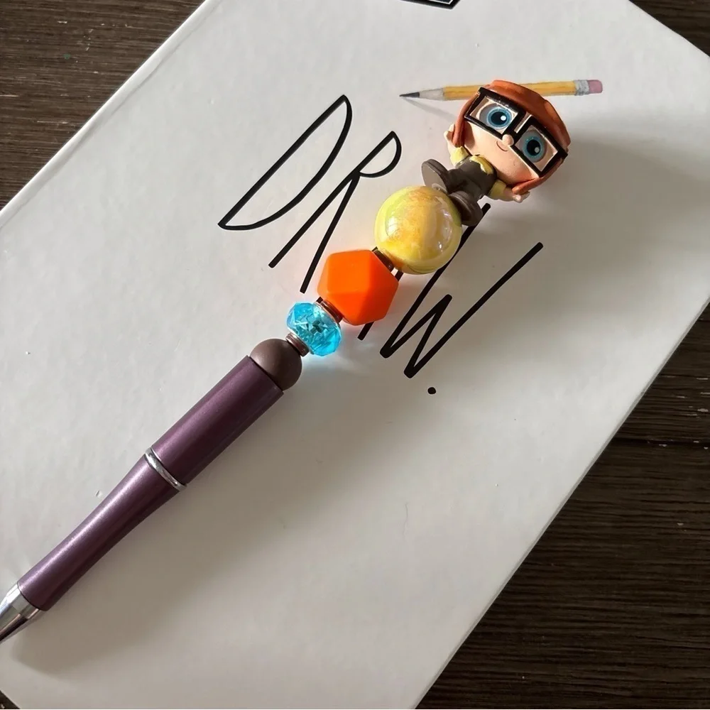 Disney Doorables: Up: Young Carl handmade beaded pen